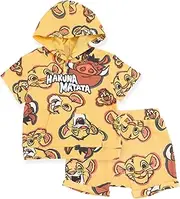 [Disney] Lion King Mickey Mouse Waffle Knit Pullover Hoodie and Shorts Newborn to Toddler