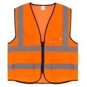 Reflective Safety Vest X-Large High Visibility Security Vests Orange