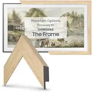 Frame My TV Deco s - Museum Maple Slim Compatible ONLY with Samsung The (3", Color Chip)
