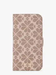 spade flower coated canvas iphone 12 pro max magnetic wrap folio case