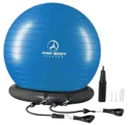 Ball Yoga Ball Chair, Exercise Ball Chair with Base or 65 cm Blue with Bands