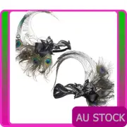 1920s Headband Peacock Feather Bridal Gatsby 20s Flapper Headpiece Gangster