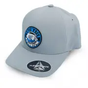 Silver FlexFit Delta 180 Rubber Patch Hat (L/XL) - SaltwaterAquarium.com