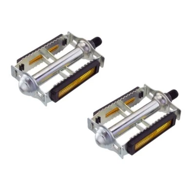 616 Steel Bicycle Pedals 1/2" Chrome Rat Trap Old BMX MTB Pedal