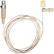 Replacement Miniature Lavalier Microphone for AKG PT45 High-performance wireless body-pack transmitter, Condenser, Omnidirectional, Mini 3 Pins xlr Connector, Tan