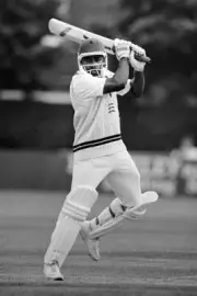 Roland Butcher batting for Middlesex circa 1988 Old Cricket Photo