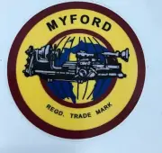 Myford Headstock Label For ML7 Headstock Guard - Direct From Myford