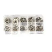 1 Box of 100pcs Stainless Steel Retaining Circlip M8-M18 C Shape Axle Ring