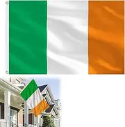 Republic of Ireland National Flag, Ireland Flag 150 x 90 cm, Tricolour Banner, 2 Eyelets, Large Irish St Patricks Day Flags Double Sided with Brass Grommets, Outdoor Ireland