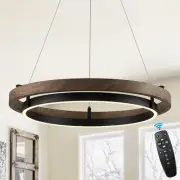 LED Ring Chandelier Dimmable Black Chandelier Round Foyer Chandeliers Light W...
