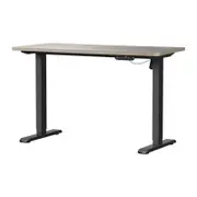 Oikiture Electric Standing Desk Single Motor 140CM Grey-Oak Tabletop