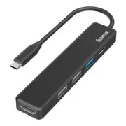 Hub Hama 00200117 USB Type C With HDMI Black