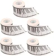 Piano Keyboard Decorative Tissue Paper Rolls 5 Rolls of Elegant Present for Bathroom