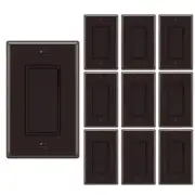 Decora 3 Way Light Switch brown, Single Pole Paddle Rocker UL ,15A ,10 Pack