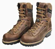 Georgia Boot LTX Men's Size 10.5W Brown Logger Waterproof 9" Work Boots GB00616