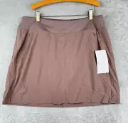 Athleta Soho Skort Womens 14 Skirt Elastic Waist Pull-on Brown Athleisure NWT