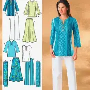 SewSimple Chic: Women's Plus Size Skirt, Pants, Tunic & Scarf Pattern (Sizes 20W