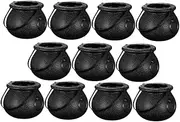 TINEASUR 12pcs Halloween Candy Jar Halloween Jar Birthday Candy Kettle Witch Candy Bucket Cauldron Candy Jars Candy Boxes Witch Jars Small Cauldron for Decorating