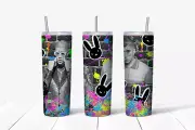 20oz skinny Stainless steel tumbler - Bad Bunny theme