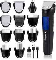 Remology Beard Trimmer Hair Clipper, Electric Cordless Men’s All in One Grooming Kit, Hair Trimmer & Mustache Trimmer & Ear Nose Hair Trimmer& Foil trimmer with Blade Waterproof USB Rechargeable