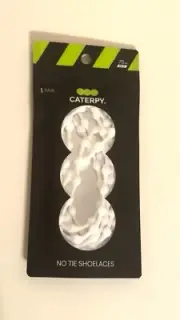 Caterpy No-Tie Shoelaces White 30inch / 75cm New In Package