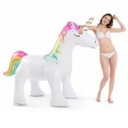 Inflatable Unicorn Water Sprinkler Kids Spray Pad Play Mat Summer Wading Outdoor