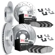 Dynamic Friction Company 7514-13011 Brake Rotor Dimpled & Slotted Silver
