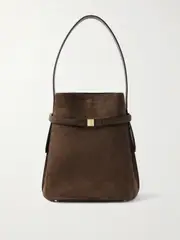 [TOTEME] TOTEME - Belted Suede Tote - Chocolate - One size One size Brown