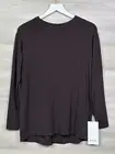 Lululemon Modal Pleated Back Long Sleeve Relaxed Fit Size 6 French Press 54347