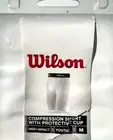 New WILSON Sporting Goods Cup White Pocket Compression Shorts Youth Medium