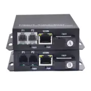 POST RJ11 Telephone Landline + RJ45 Fast Ethernet over Fiber Optic Extender Kit