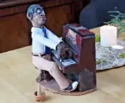 Jazz Pianist Ceramic Incense Holder Figurine Piano Player Home Decor 23cm Midene