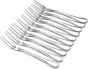 LY-ONE 10 Pcs Cocktail Forks for Appetizers, Fruit, Dessert, Cake and Tasting