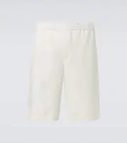 [Gucci] Gucci GG linen-blend shorts UK 32 white