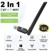 Dual Band 600Mbps USB WiFi Wireless Dongle + Bluetooth Adapter 2.4GHz 5GHz