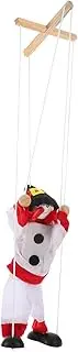 SUPVOX Vintage Snowman Puppet for Soft Fabric Marionette with Strings for Christmas Pretend Fun