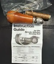 Vintage for the Speedy Stitcher Leather Sewing Awl Canvas w/instructions mending