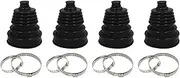BIZOCA 4pcs Universal Constant Velocity CV Boot Joint Fitting Cone Stretch With 4*Clips Length 31.5cm Package Contents (Color : 4pcs)