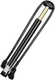 GOOHOCHY Small Compact Portable Bike Pump 90PSI for Road and Mountain Bikes Mounting Bracket Pressure Gauge and Nozzles