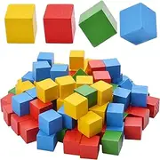 100pcs 1.5cm Wooden Cubes and Blocks