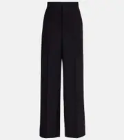 [Stella McCartney] Stella McCartney High-rise wool wide-leg pants AU 4 black