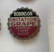 Robinson Grape SODA crown bottle cap flat acl top cork BURGETTSTOWN PA cone tin