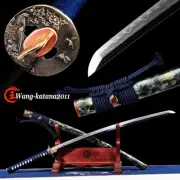 Sharp Wootz Steel Clay Tempered Japanese Katana Sword Real Yokote Full Tang