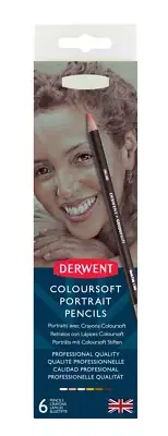 Box 6 Pencils Color Shades Skin Derwent Coloursoft