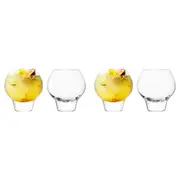 4pc LSA International Mouth-Blown Rum Balloon Tumbler Drinking Glasses 380ml