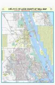 St. Lucie County FL Laminated Wall Map (D)