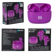 Glow In The Dark Bluetooth® Earbuds With Mic (10 hour play time) -PURPLE