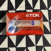Vintage TDK D60 Superior BLANK CASSETTE TAPE, Normal BIAS