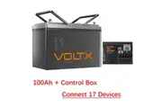 VoltX 12V 100Ah Lithium Battery + Switch Panel ON-OFF Control Box (Connect 17 Devices)