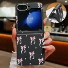 For Samsung Galaxy Z Flip6 Flip5 Flip4 3 Bow Pattern TPU Soft Folding Case Cover